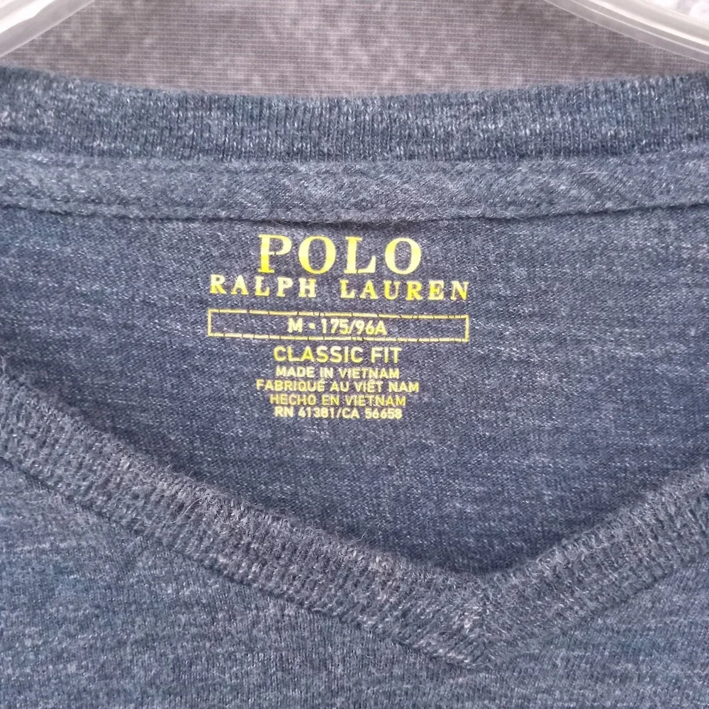 Polo Ralph Lauren Pony‎ Classic Fit Men Long Sleeve V Neck T Shirt Preppy Size M